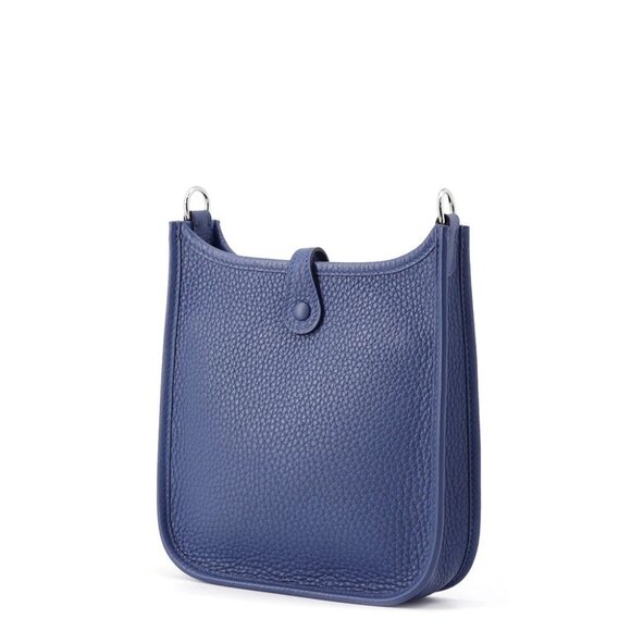 HERMES Evelyne Amazon Long Size TPM Taurillon Clemence Blue Tie - Picture 8 of 9